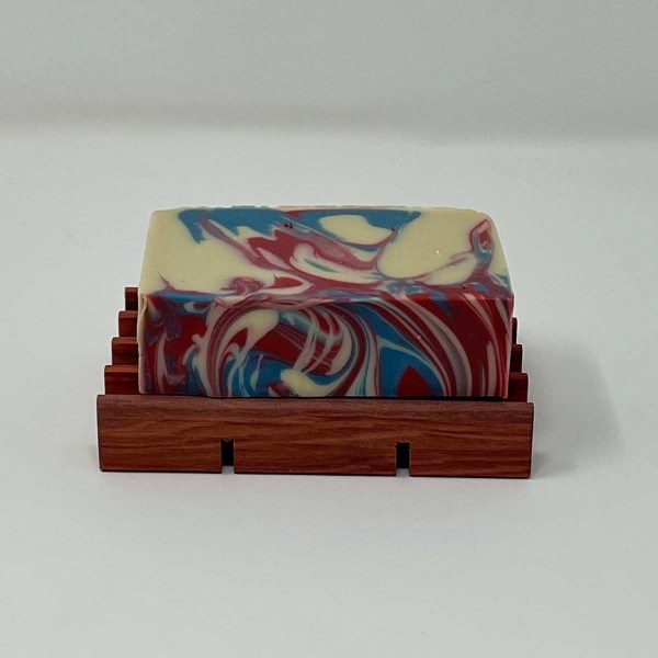 Bar soap made in michigan patriotic colors america handmade