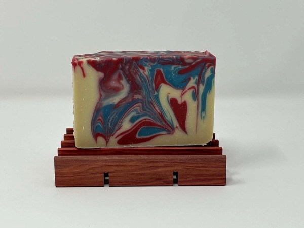 Handmade patriotic bar soap red white blue fresh scented