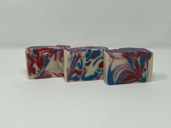 Handmade Soap for 4th of July Celebration.