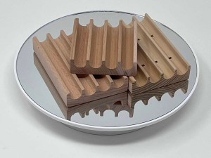 Natural Hardwood Soap Dish with Drains