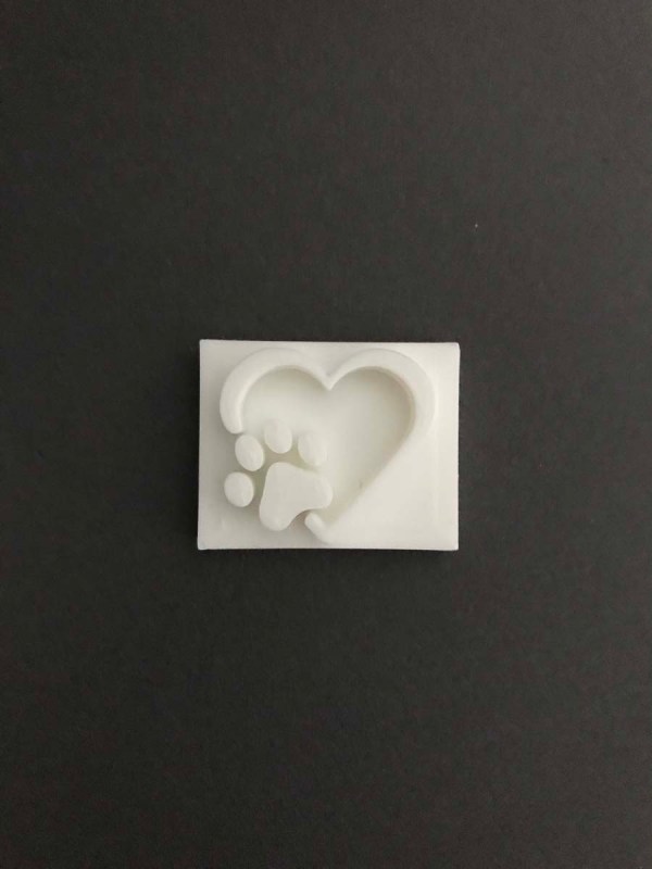 Heart paw print soap stamp cold process soap