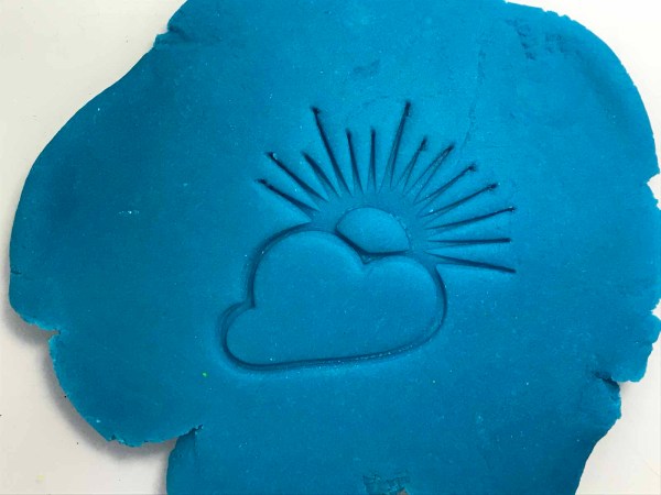 Sun cloud soap stamp handmade