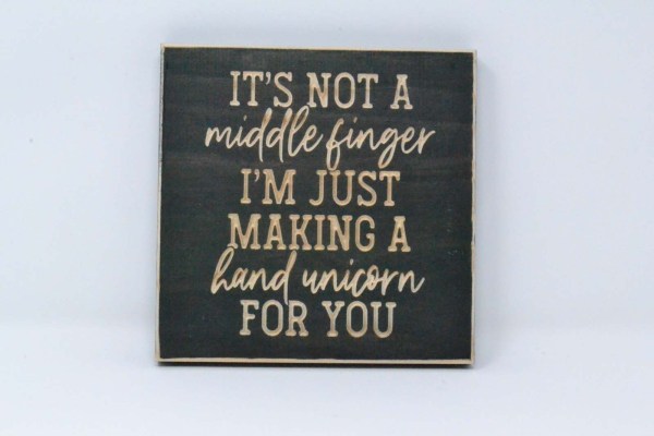 It is not a middle finger unicorn sign handmade
