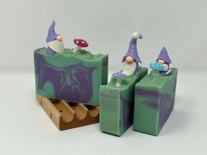 Handmade Soap with Gnome Soap on Top, a Fun Unique Soap