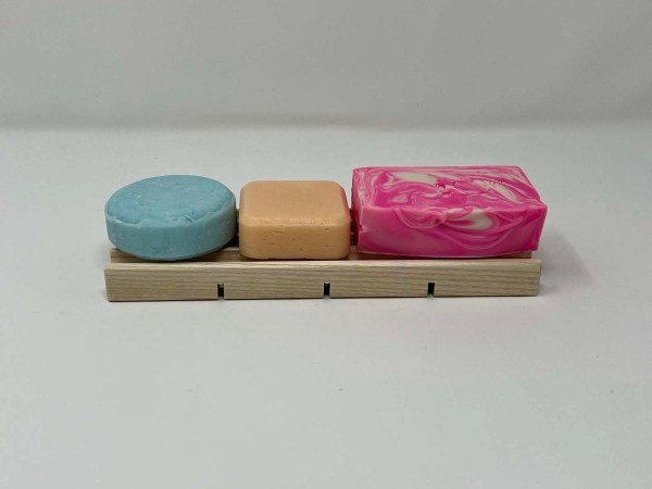 Handcrafted wood soap dish for multi products