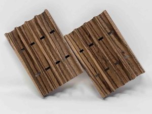 Exotic Hardwood Soap Dish Zebra Wood Made in Usa