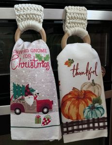 Handmade Crochet Towel Holder for Small or Larger Towels