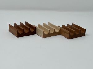 Usa Made Tiny Wood Soap Dish for Sample Soaps or Shampoo Bars