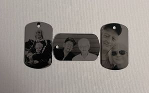 Key Chain Tag with Engraved Photo Made in Usa