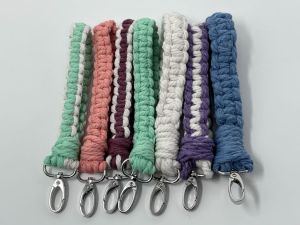 Crochet Key Chain Wristlet Made in Usa