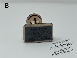 Handmade Rubber Stamp with a Wooden Handle