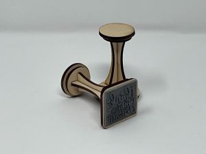American Made Rubber Stamp with Wood Handle