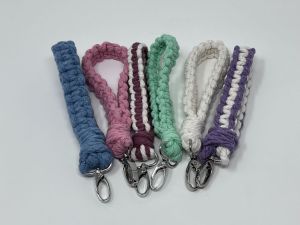 Handmade Crochet Key Chain Wrist Let Made in Usa