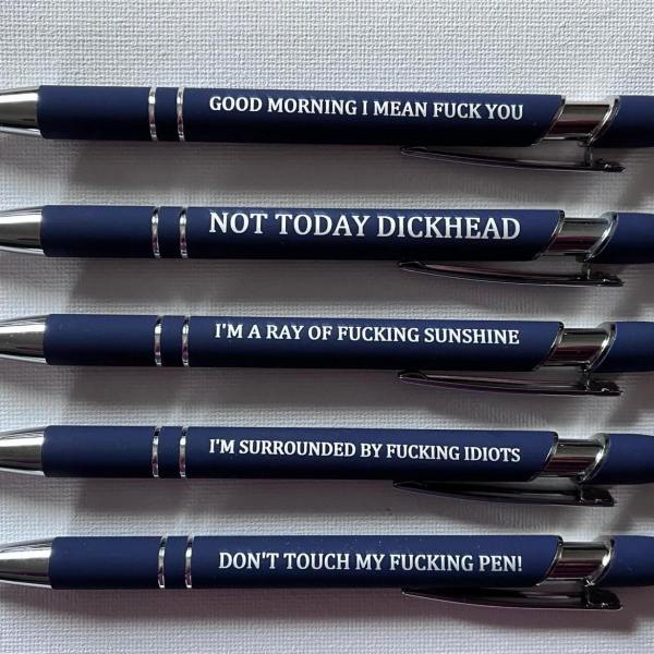 Sarcastic Engraving on Pens Fun Gifts or for a Laugh