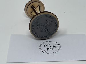 Custom Rubber Stamp with a Wooden Handle Made in Usa